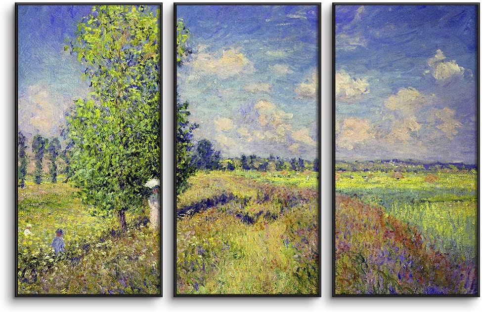 真作】中村梅庭/嵐山春景図/山水図/横物/掛軸/名家伝来/AD- 水彩画